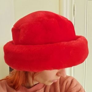 Puffy Red Winter Hat